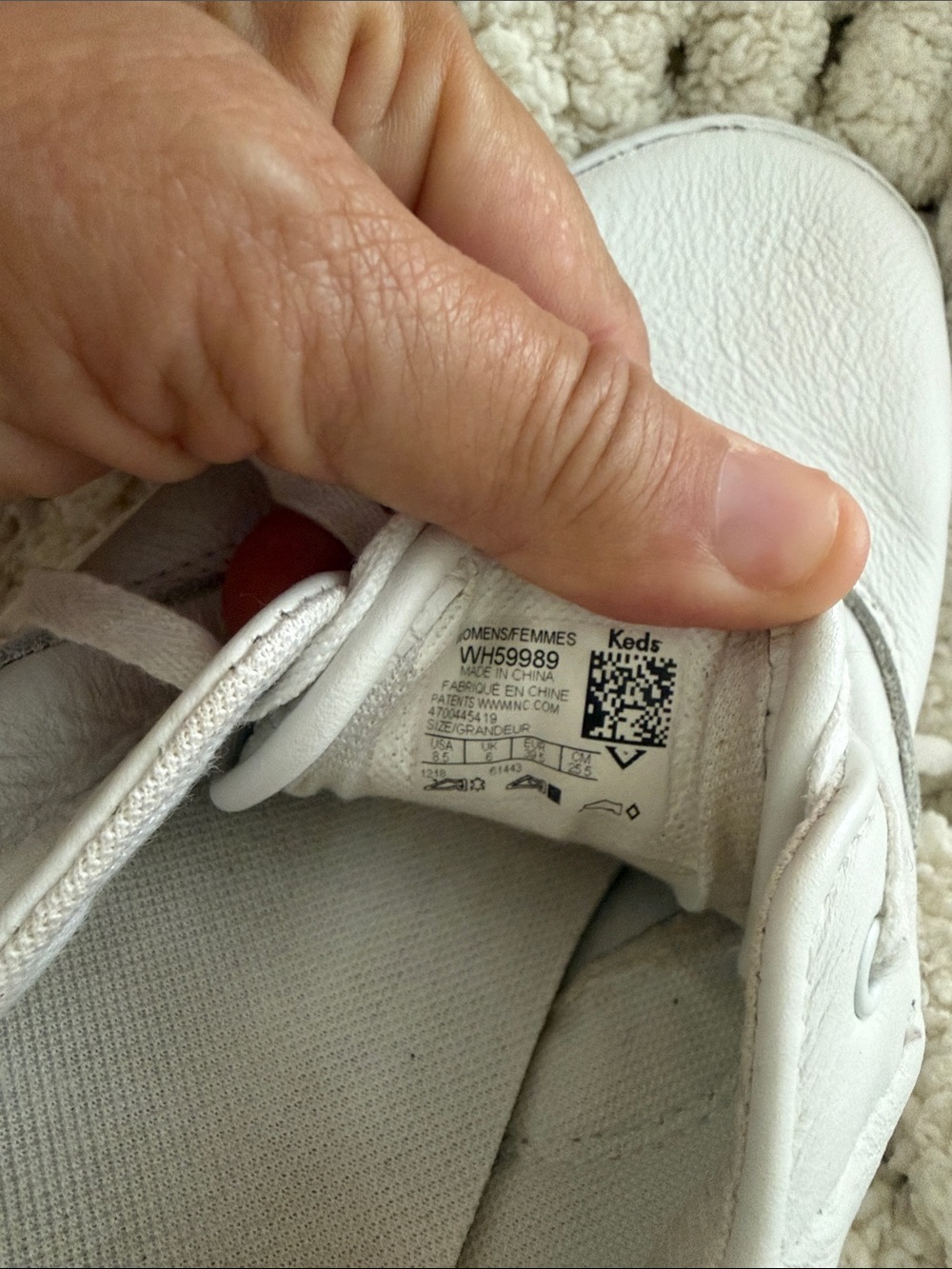 Keds White Leather  Lace-Up Sneakers - Picture 8 of 9